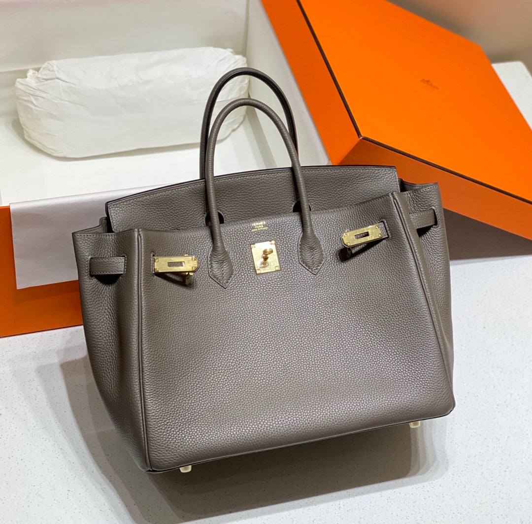 HM バーキン 35cm ダークグレー トゴレザー ゴールド金具