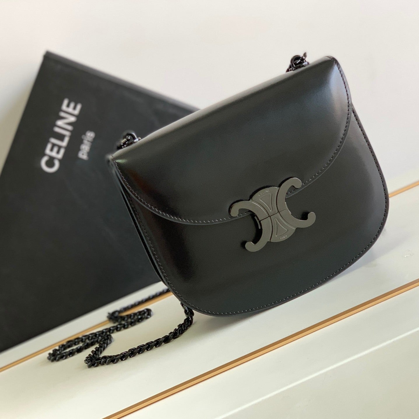 TEEN BESACE TRIOMPHE 18.5 TOUT CUIR DE VEAU NOIR