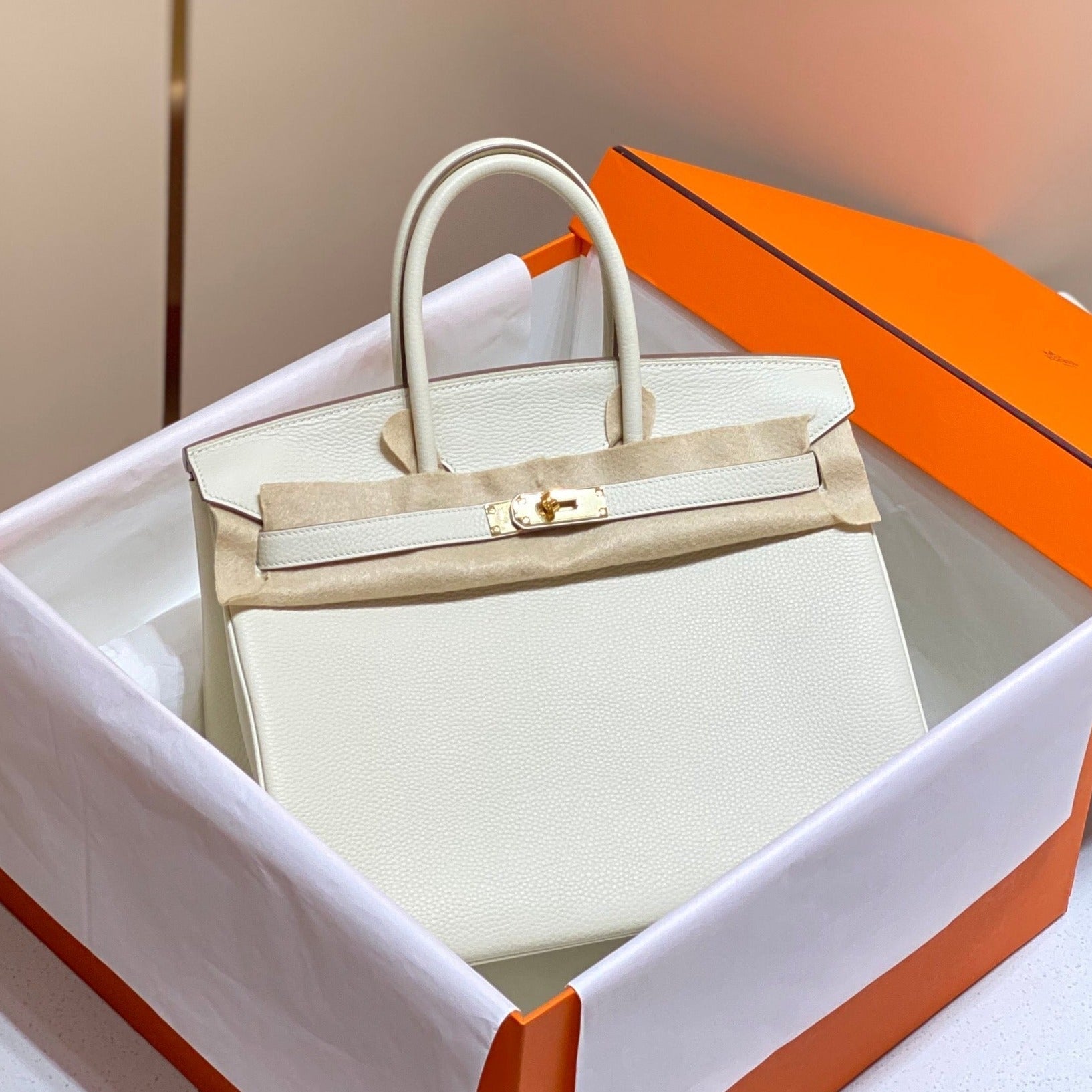HM バーキン 35cm ホワイト トゴレザー ゴールド金具