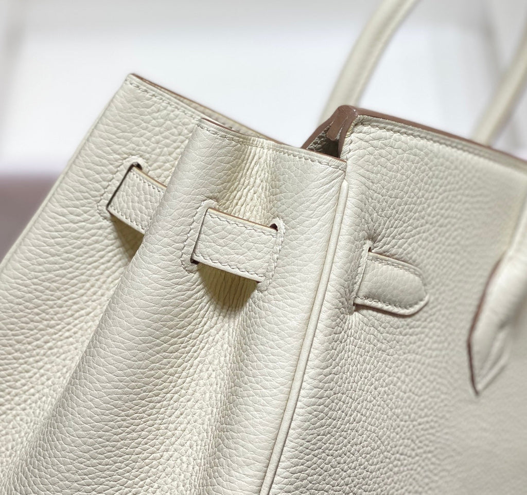 SAC HM BIRKIN 35 CM BLANC TOGO QUINCAILLERIE DORÉE