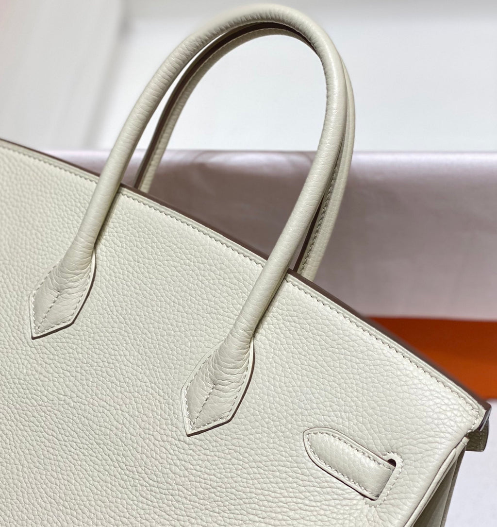 SAC HM BIRKIN 35 CM BLANC TOGO QUINCAILLERIE DORÉE