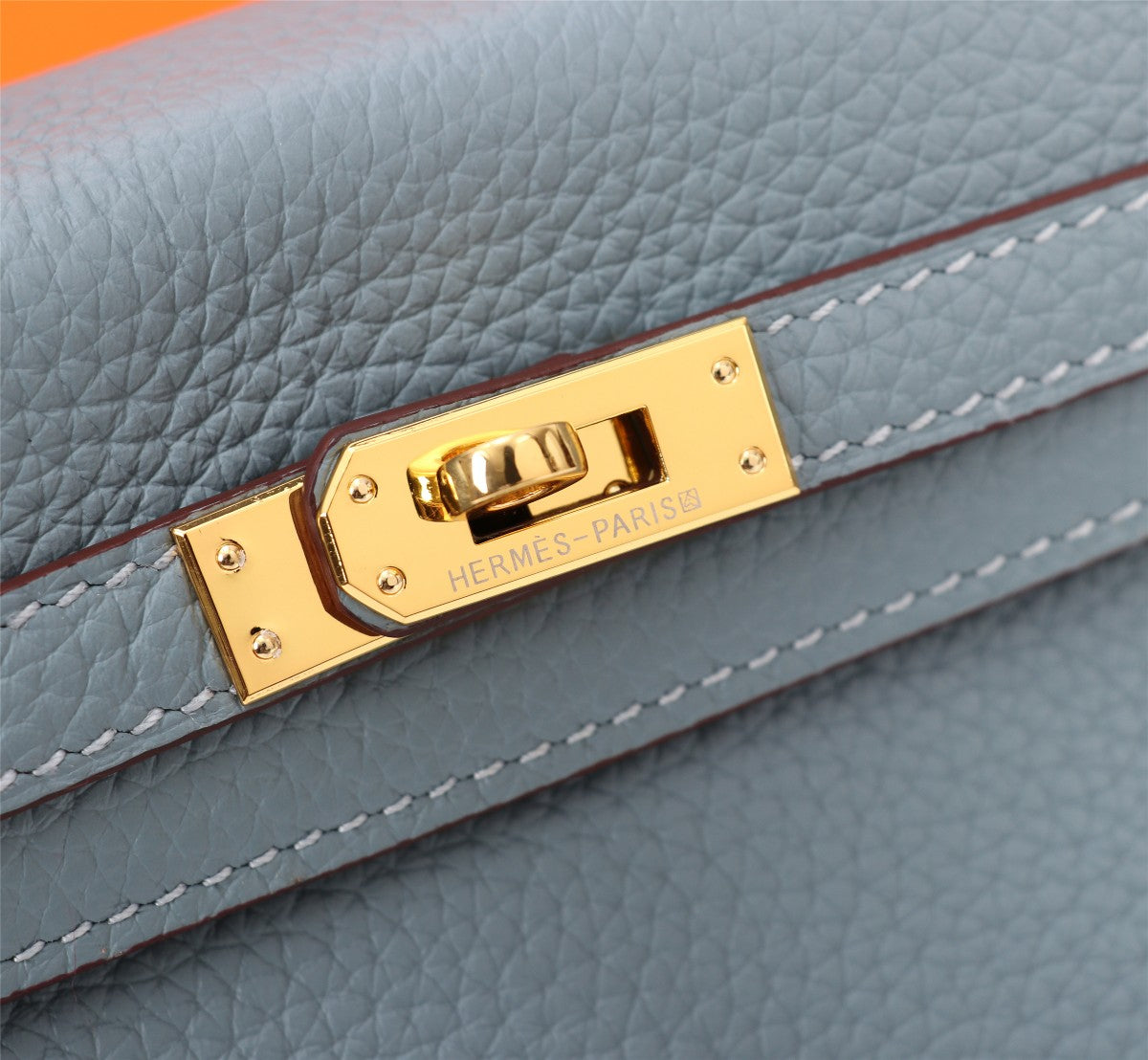 SAC HM KELLY 28 GRIS TREMPÉ TOGO QUINCAILLERIE OR