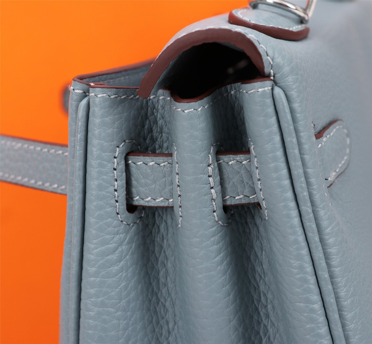 SAC HM KELLY 25 GRIS TREMPÉ TOGO QUINCAILLERIE ARGENTÉE
