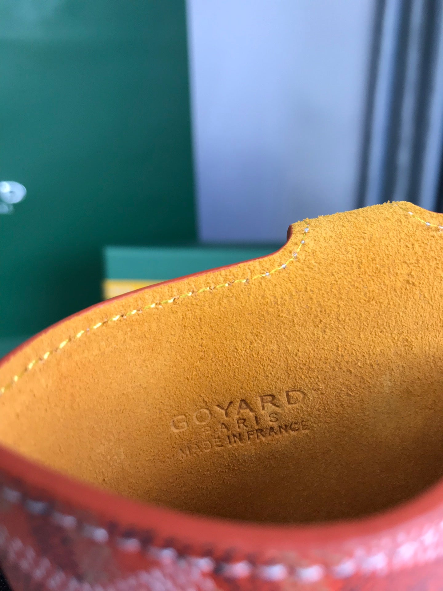 MONTMARTRE GM COFFRET 18 EN TOILE ORANGE GOYARDINE
