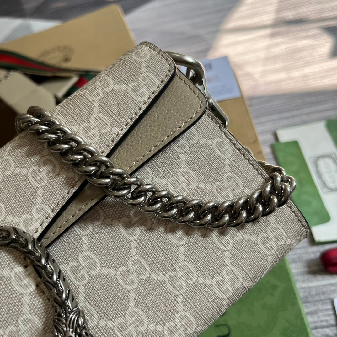 DIONYSUS GG 25 PETIT SAC RECTANGULAIRE EN TOILE BEIGE