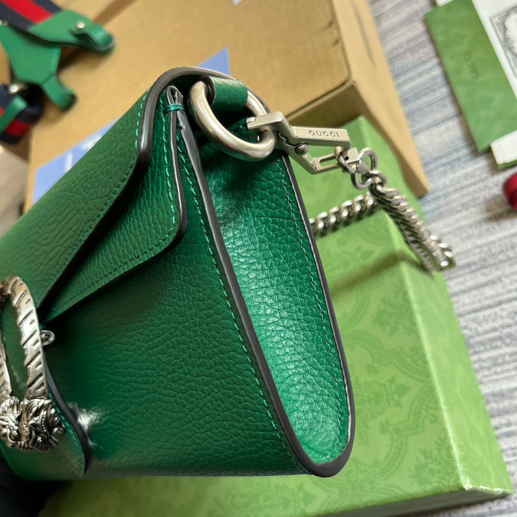 SAC DIONYSUS PETIT 25 EN CUIR DE VEAU VERT ÉMERAUDE