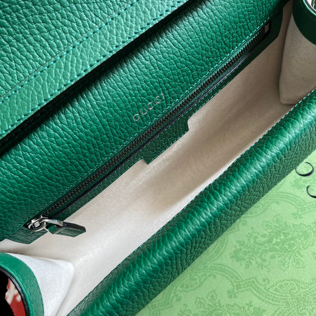 SAC DIONYSUS PETIT 25 EN CUIR DE VEAU VERT ÉMERAUDE