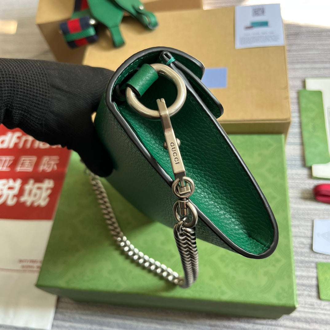 SAC DIONYSUS PETIT 25 EN CUIR DE VEAU VERT ÉMERAUDE