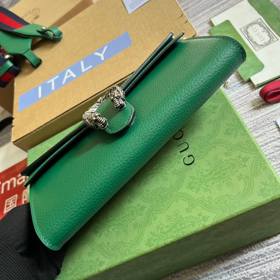 SAC DIONYSUS PETIT 25 EN CUIR DE VEAU VERT ÉMERAUDE