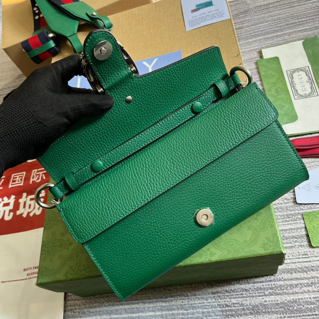 SAC DIONYSUS PETIT 25 EN CUIR DE VEAU VERT ÉMERAUDE