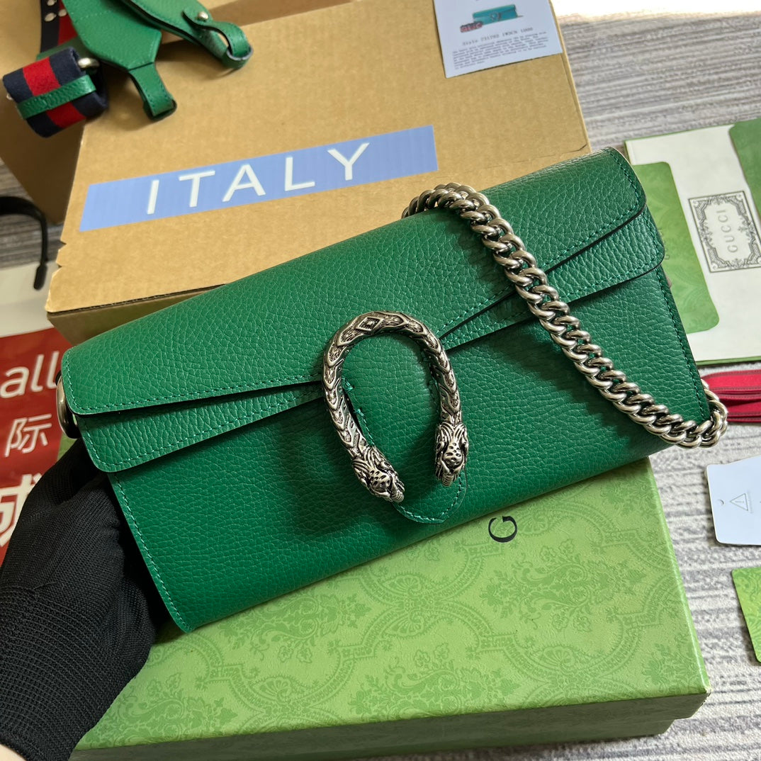 SAC DIONYSUS PETIT 25 EN CUIR DE VEAU VERT ÉMERAUDE