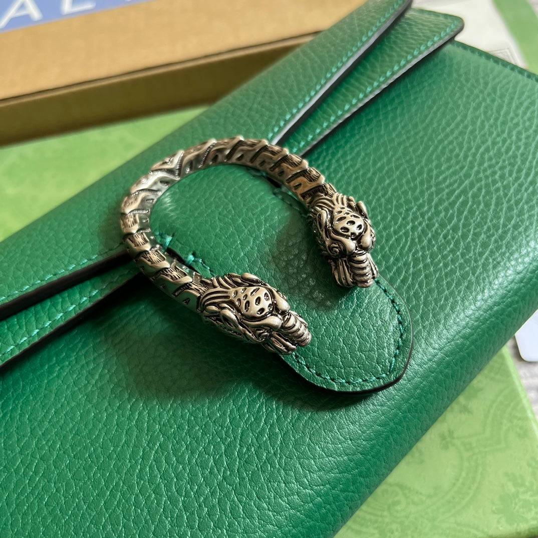 SAC DIONYSUS PETIT 25 EN CUIR DE VEAU VERT ÉMERAUDE