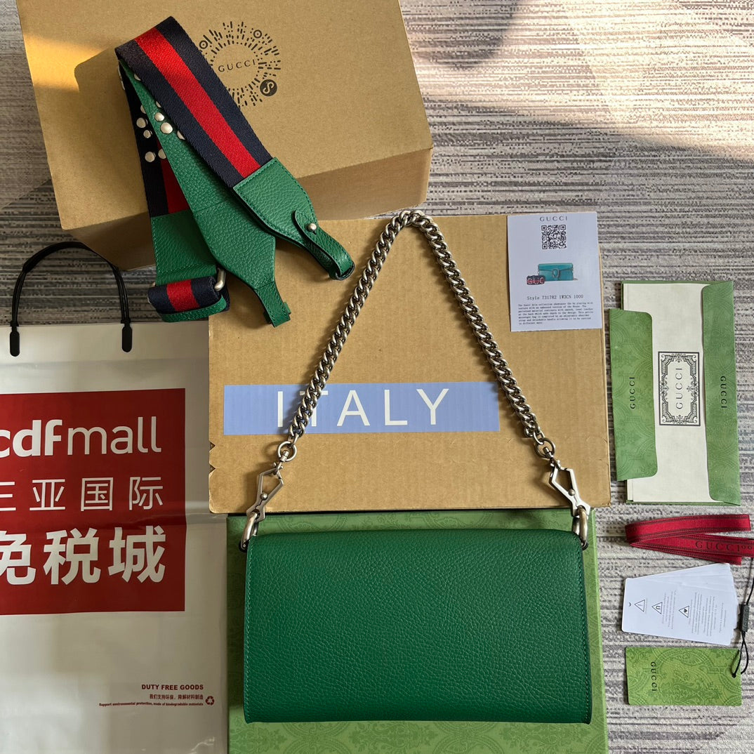 SAC DIONYSUS PETIT 25 EN CUIR DE VEAU VERT ÉMERAUDE