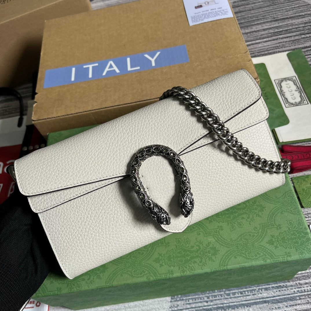 SAC DIONYSUS PETIT 25 EN CUIR DE VEAU BLANC