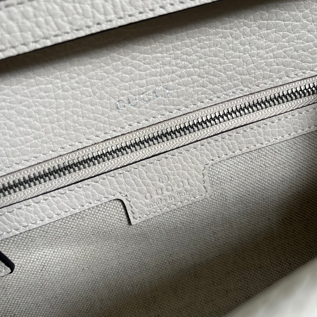 SAC DIONYSUS PETIT 25 EN CUIR DE VEAU BLANC