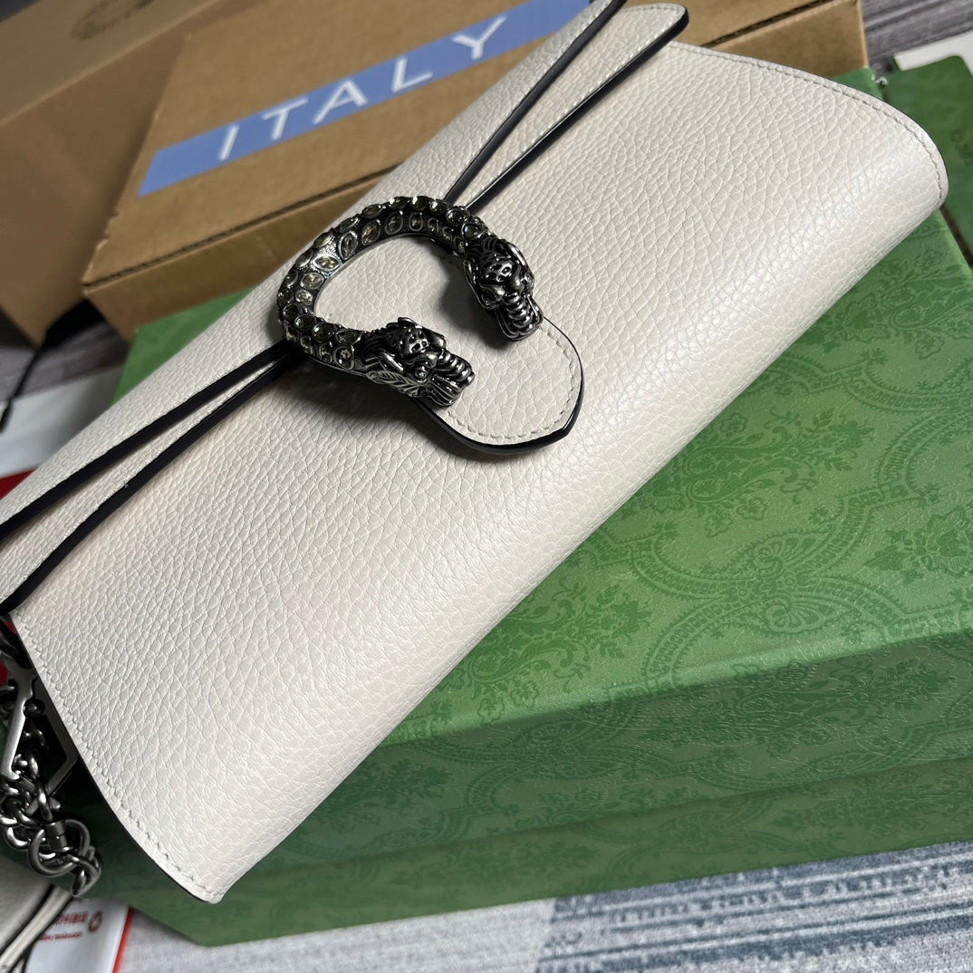 SAC DIONYSUS PETIT 25 EN CUIR DE VEAU BLANC