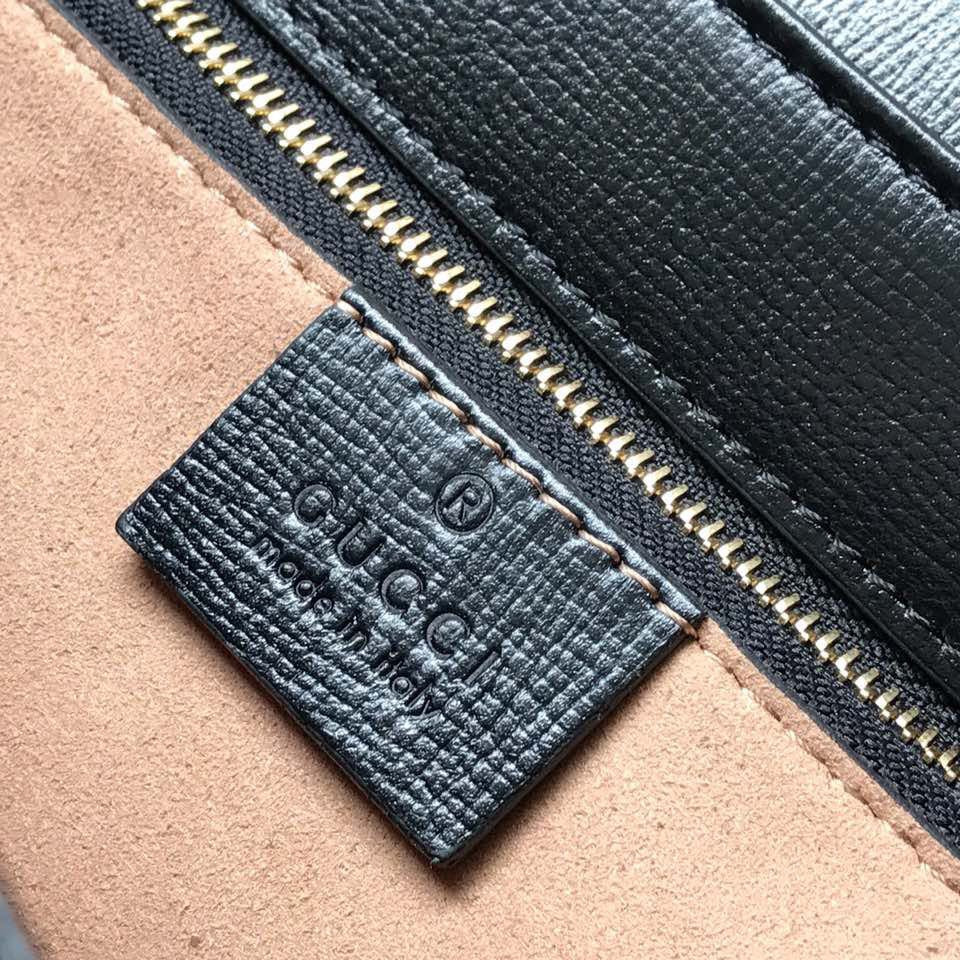 MINI SAC GG HORSEBIT 1955 25 EN CUIR DE VEAU NOIR