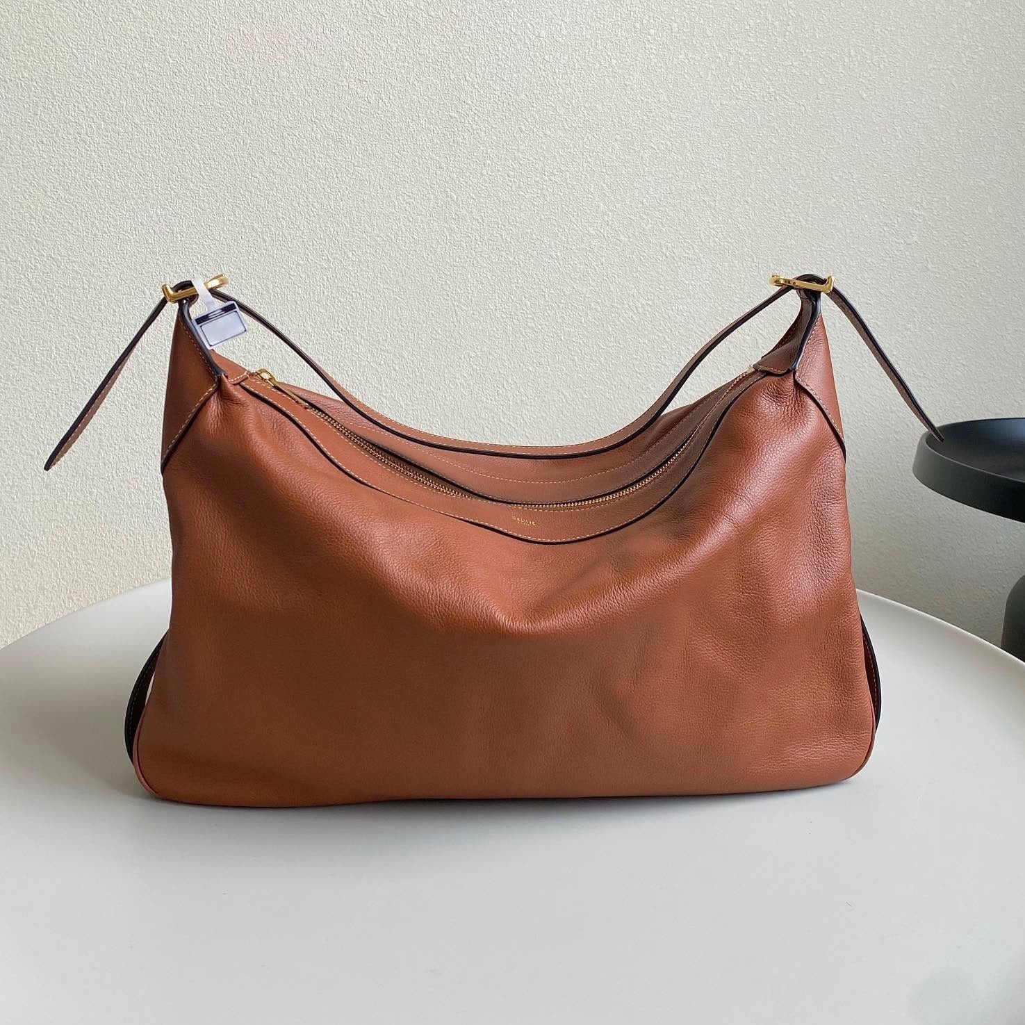 SAC SOUS-BRAS ROMY 43 CUIR DE VEAU ORANGE ROUILLE
