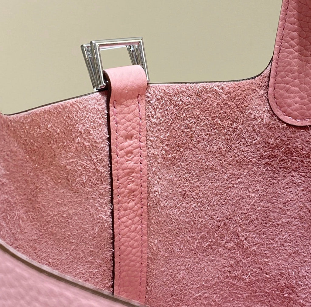 HM PICOTIN LOCK 18 CUIR TOGO ROSE