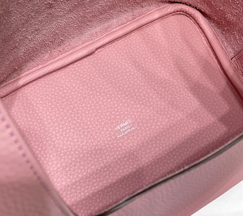 HM PICOTIN LOCK 18 CUIR TOGO ROSE