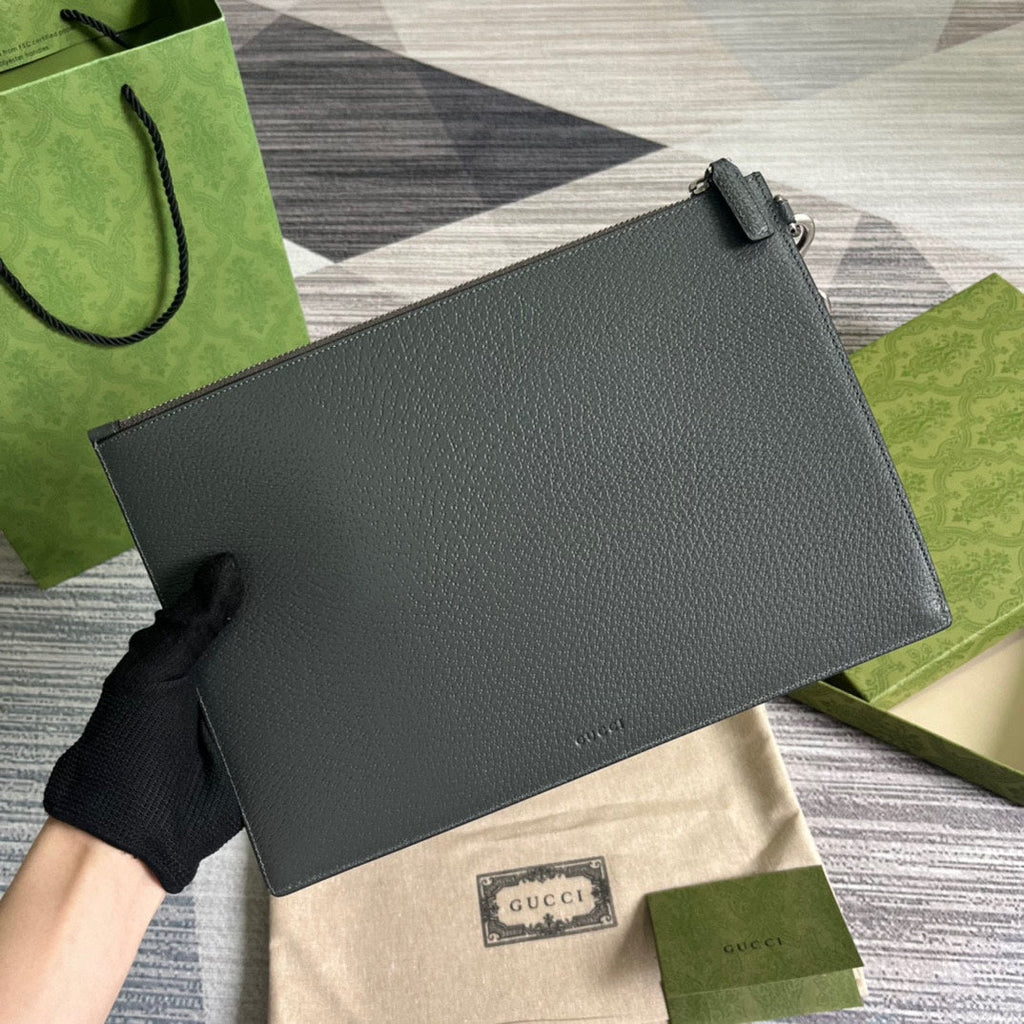 SAC À MAIN GG MARMONT 30 EN CUIR DE VEAU GRIS PENTER