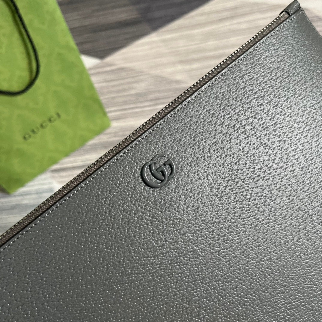 SAC À MAIN GG MARMONT 30 EN CUIR DE VEAU GRIS PENTER