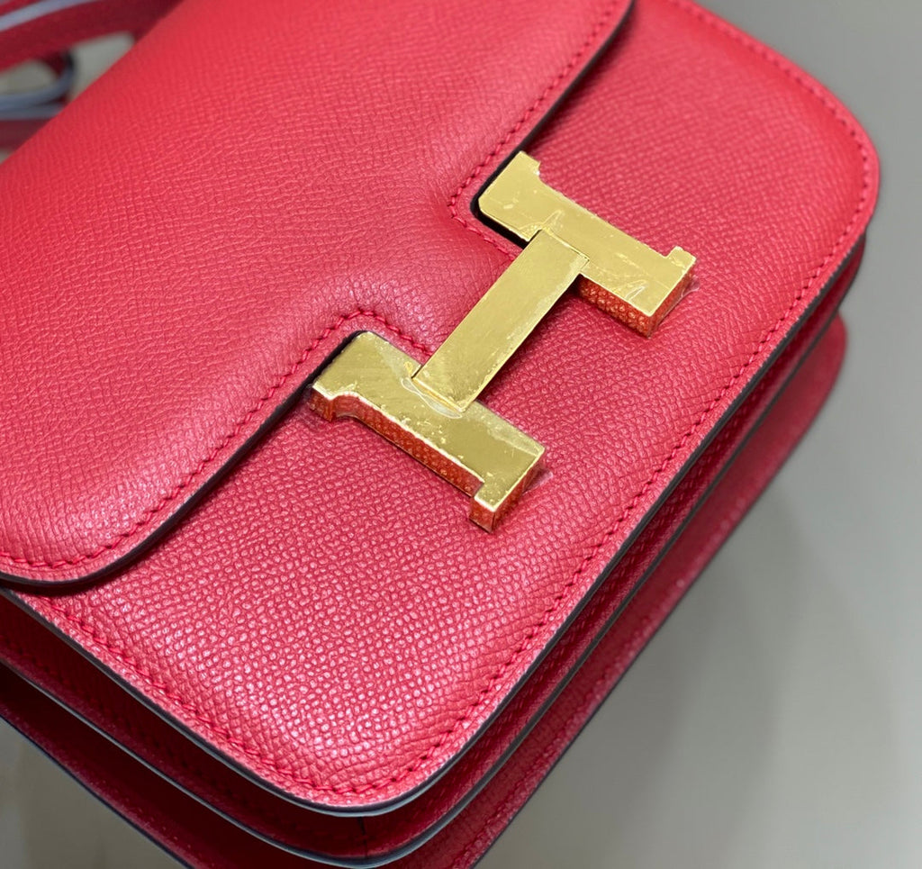 CONSTANCE 24 RED EPSOM LEATHER GOLD HARDWARE