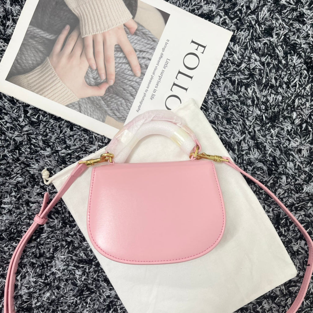 BESACE TRIPHOME 17 CUIR DE VEAU ROSE PASTEL