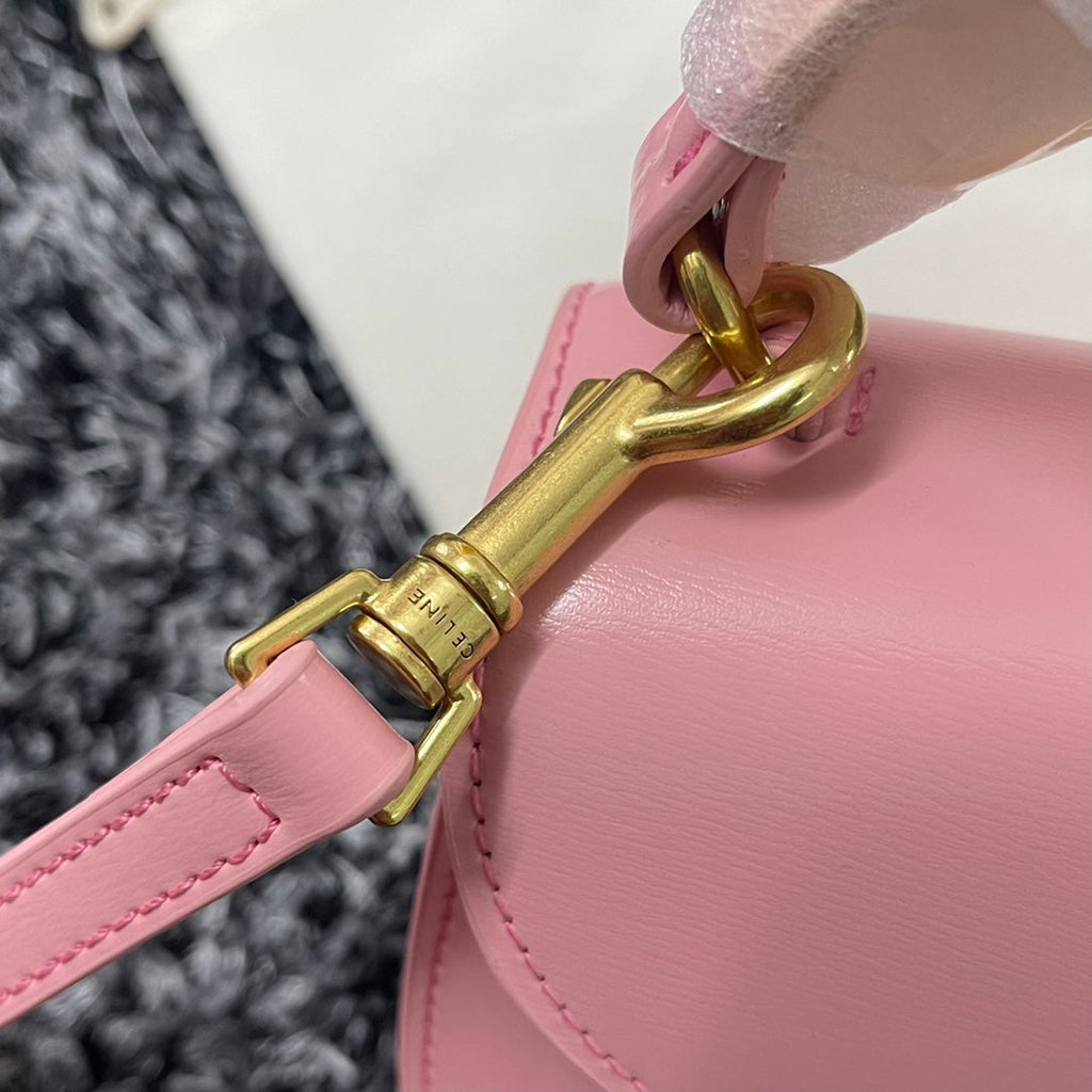 BESACE TRIPHOME 17 CUIR DE VEAU ROSE PASTEL