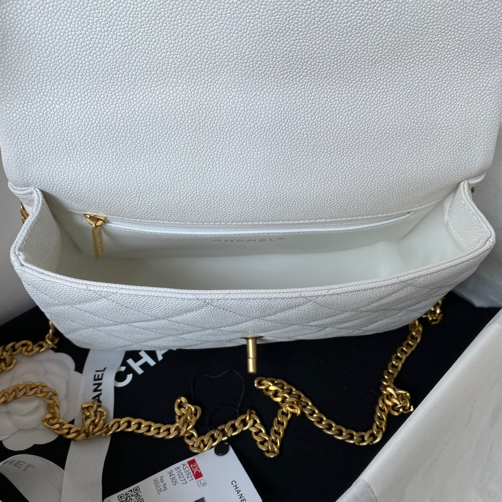 SAC À RABAT 24CM BLANC CAVIAR QUINCAILLERIE OR 