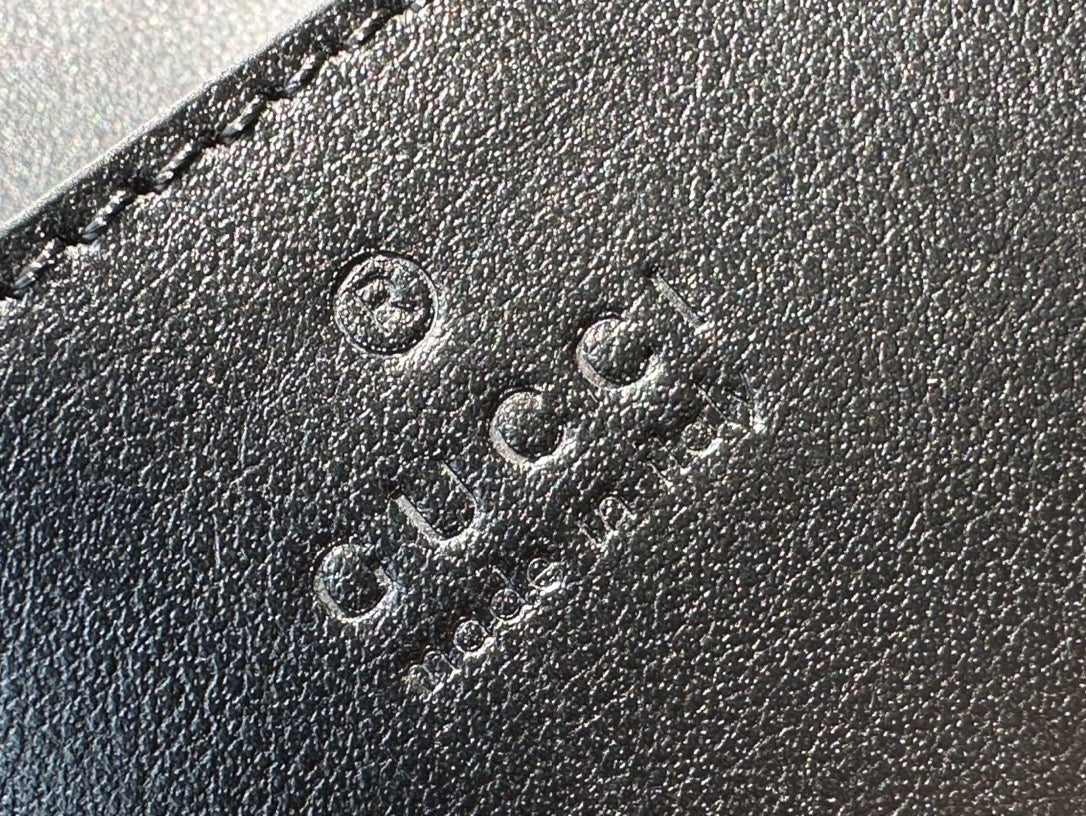 SAC À MAIN GG MARMONT MINI 18 EN CUIR DE VEAU NOIR