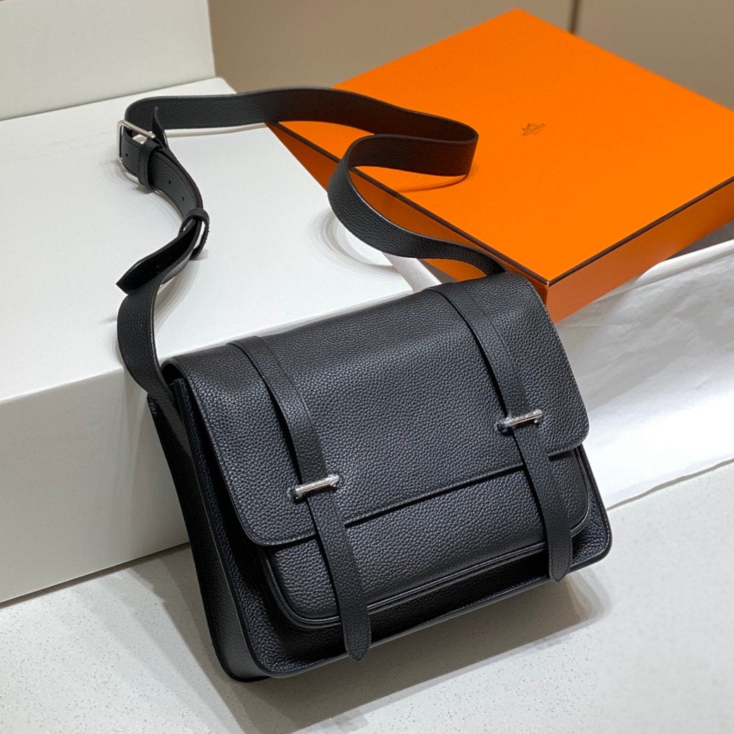 HM STEVEN 30 CUIR TOGO NOIR