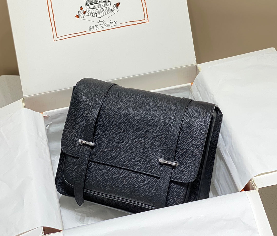 HM STEVEN 30 CUIR TOGO NOIR