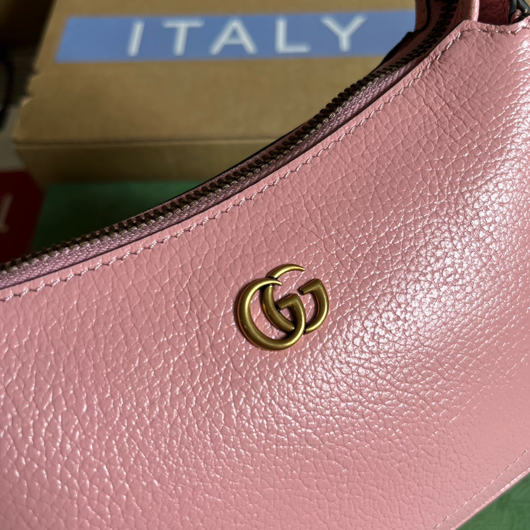 SAC À BANDOULIÈRE APHRODITE MINI 21 EN CUIR DE VEAU ROSE CLAIR