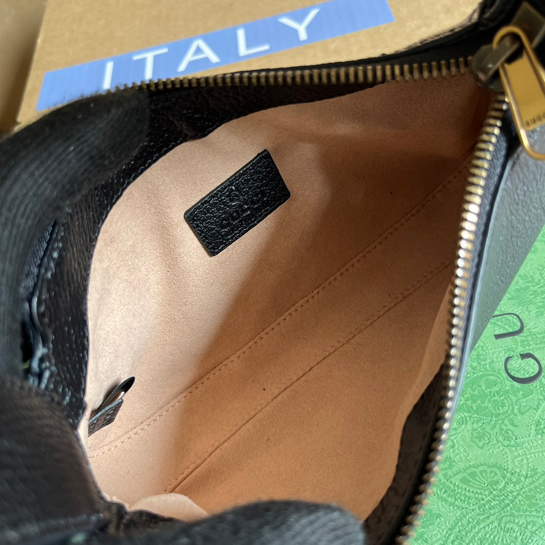 SAC À BANDOULIÈRE APHRODITE MINI 21 EN CUIR DE VEAU NOIR