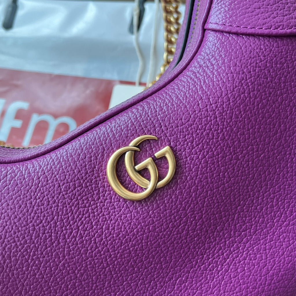 SAC À BANDOULIÈRE 25 EN CUIR DE VEAU VIOLET QUINCAILLERIE DORÉ
