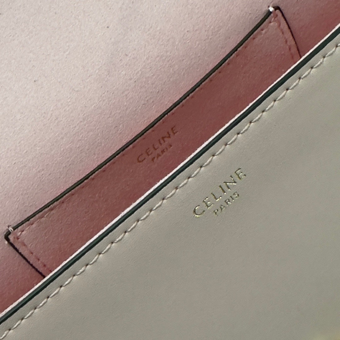 BESACE TRIPHOME 23 CUIR DE VEAU ROSE CLAIR