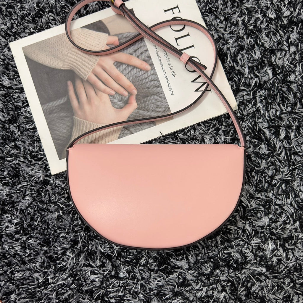 BESACE TRIPHOME 23 CUIR DE VEAU ROSE CLAIR