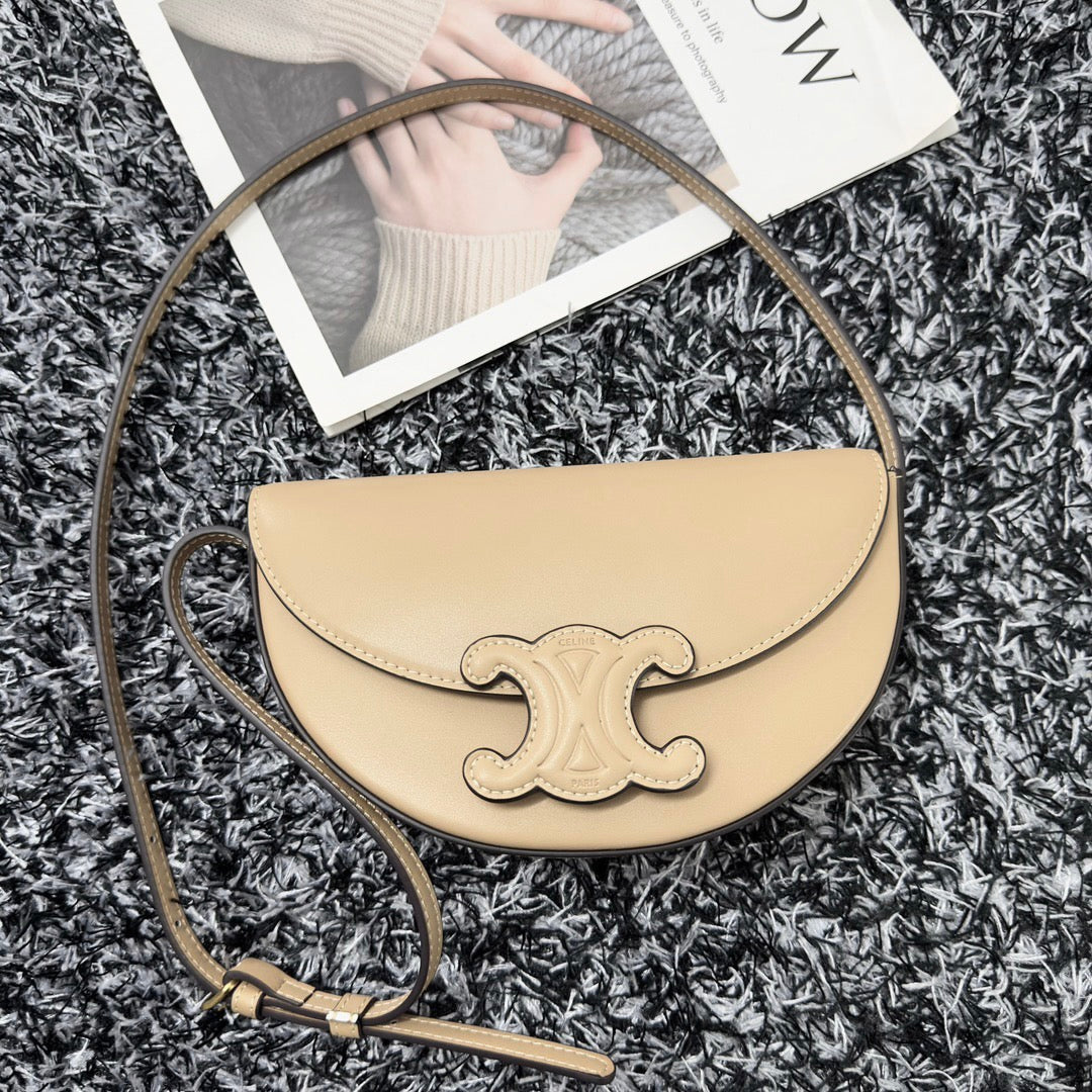 BESACE TRIPHOME 23 CUIR DE VEAU BEIGE CRÈME