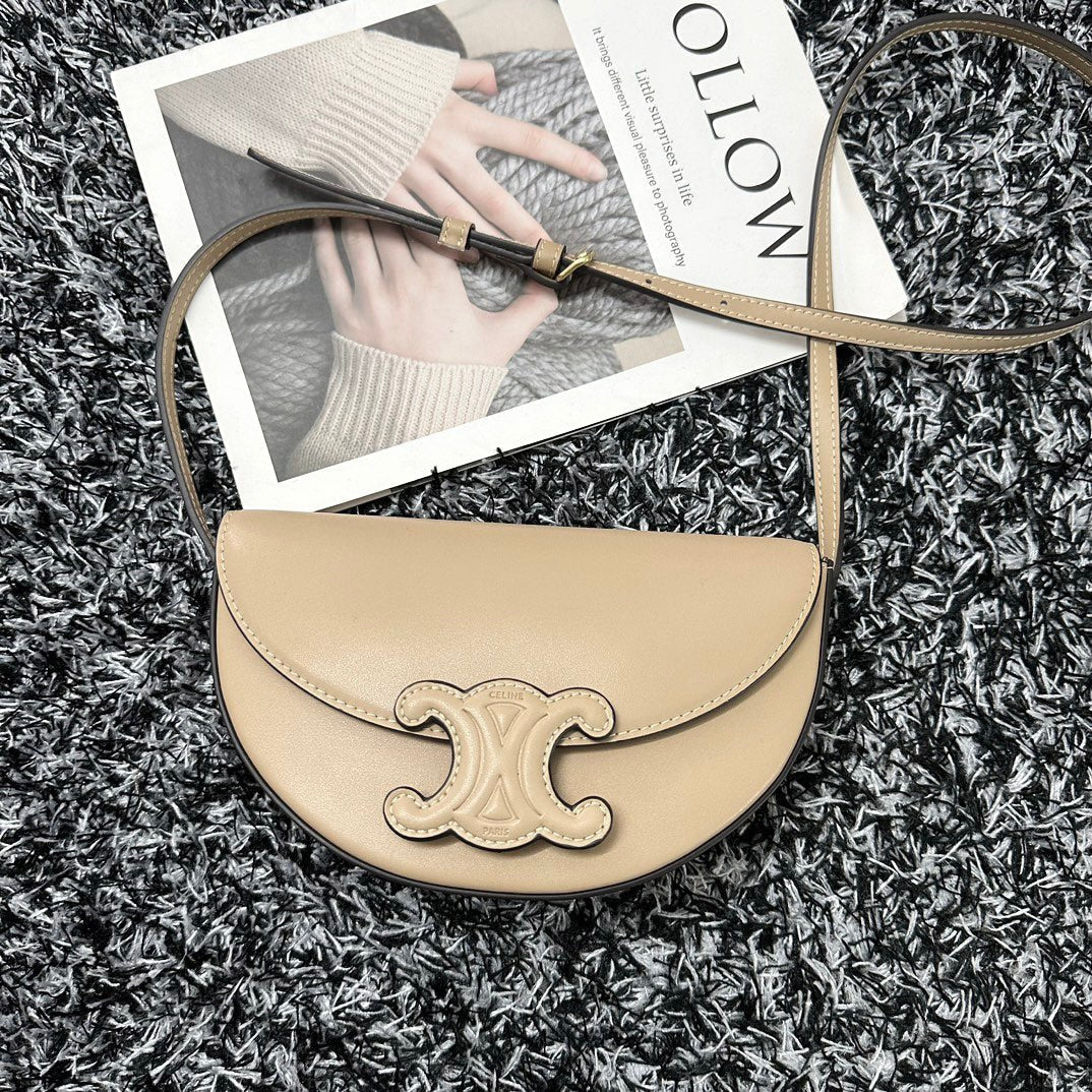 BESACE TRIPHOME 23 CUIR DE VEAU BEIGE CRÈME