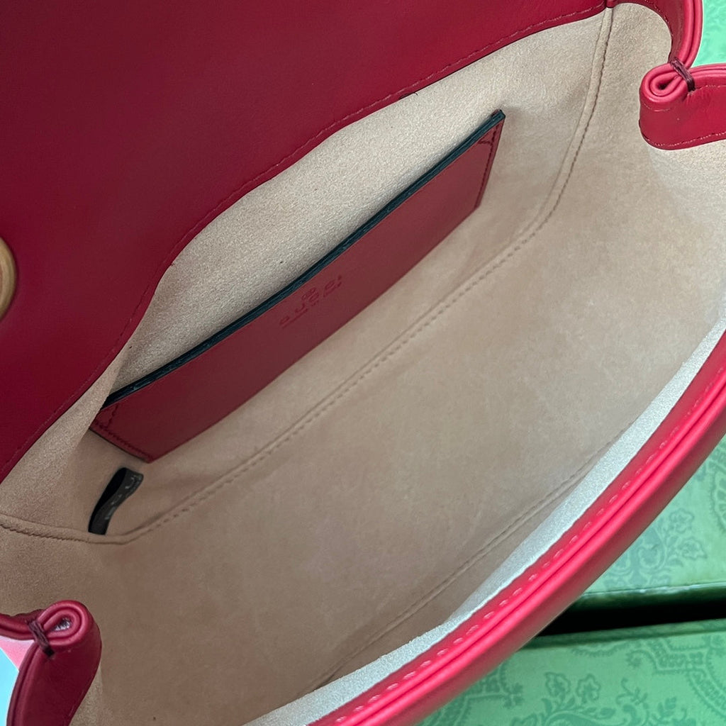 GG MARMONT MINI 18CM CUIR DE VEAU ROUGE QUINCAILLERIE DORÉ