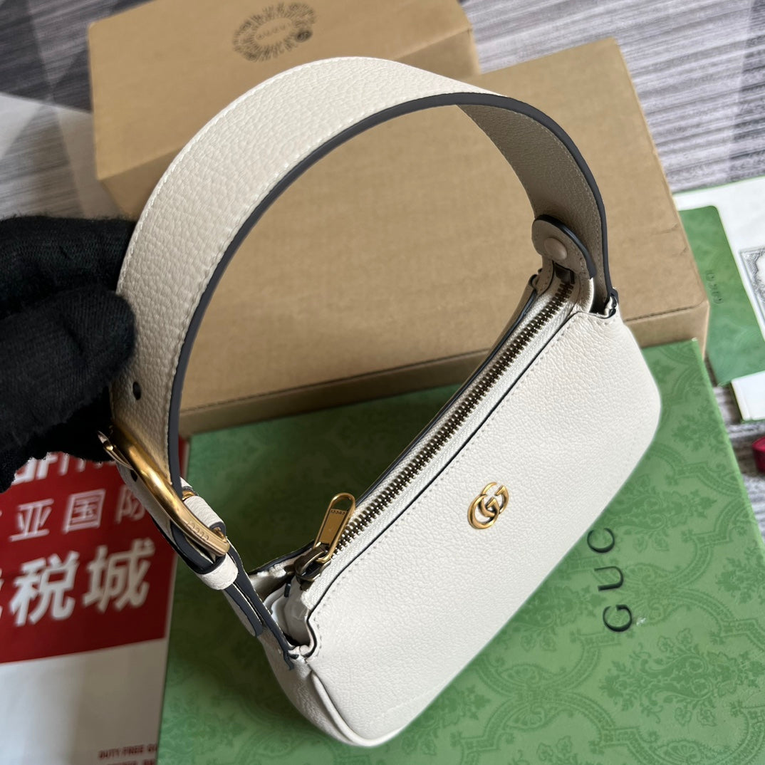 SAC À BANDOULIÈRE APHRODITE MINI 21 EN CUIR DE VEAU BLANC