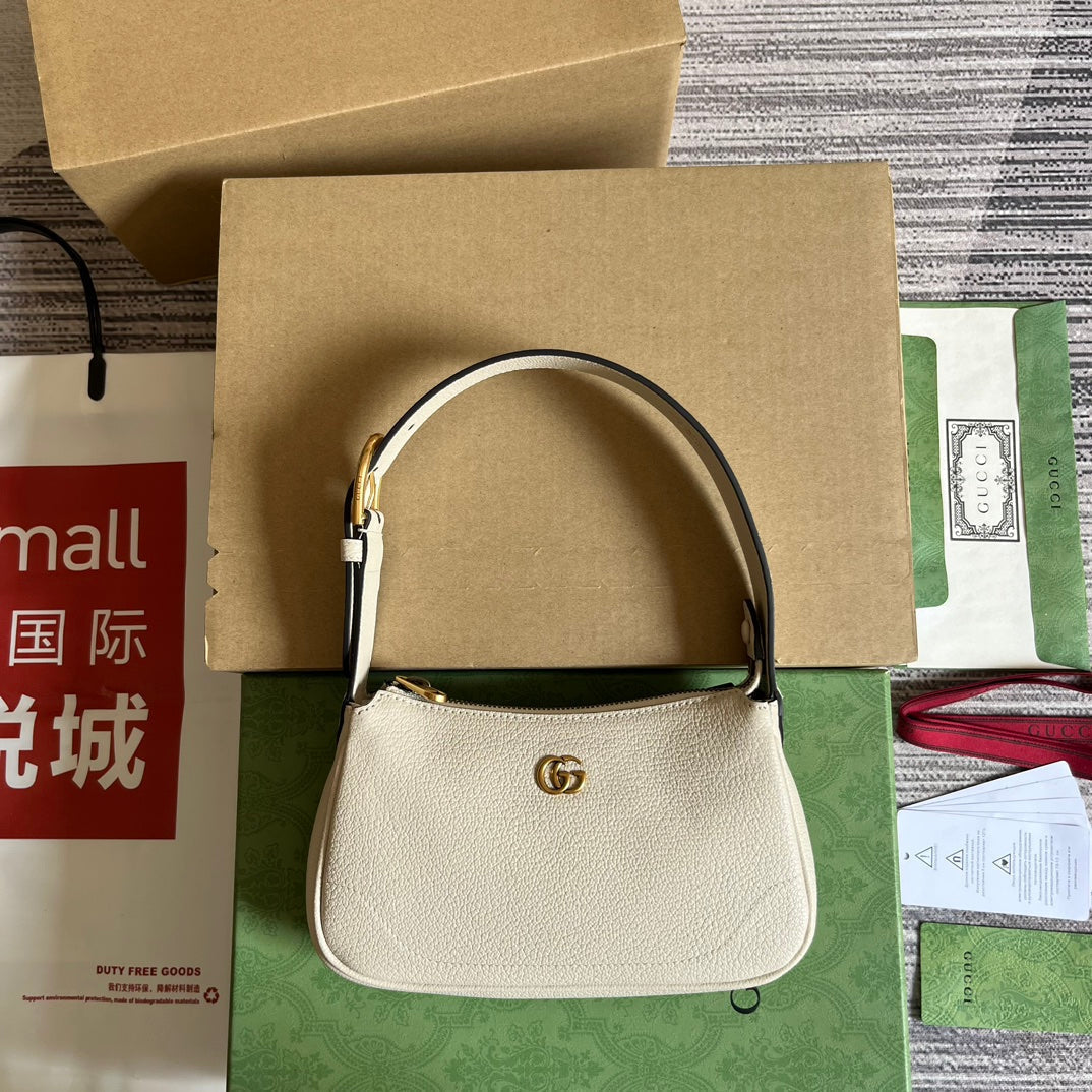SAC À BANDOULIÈRE APHRODITE MINI 21 EN CUIR DE VEAU BLANC