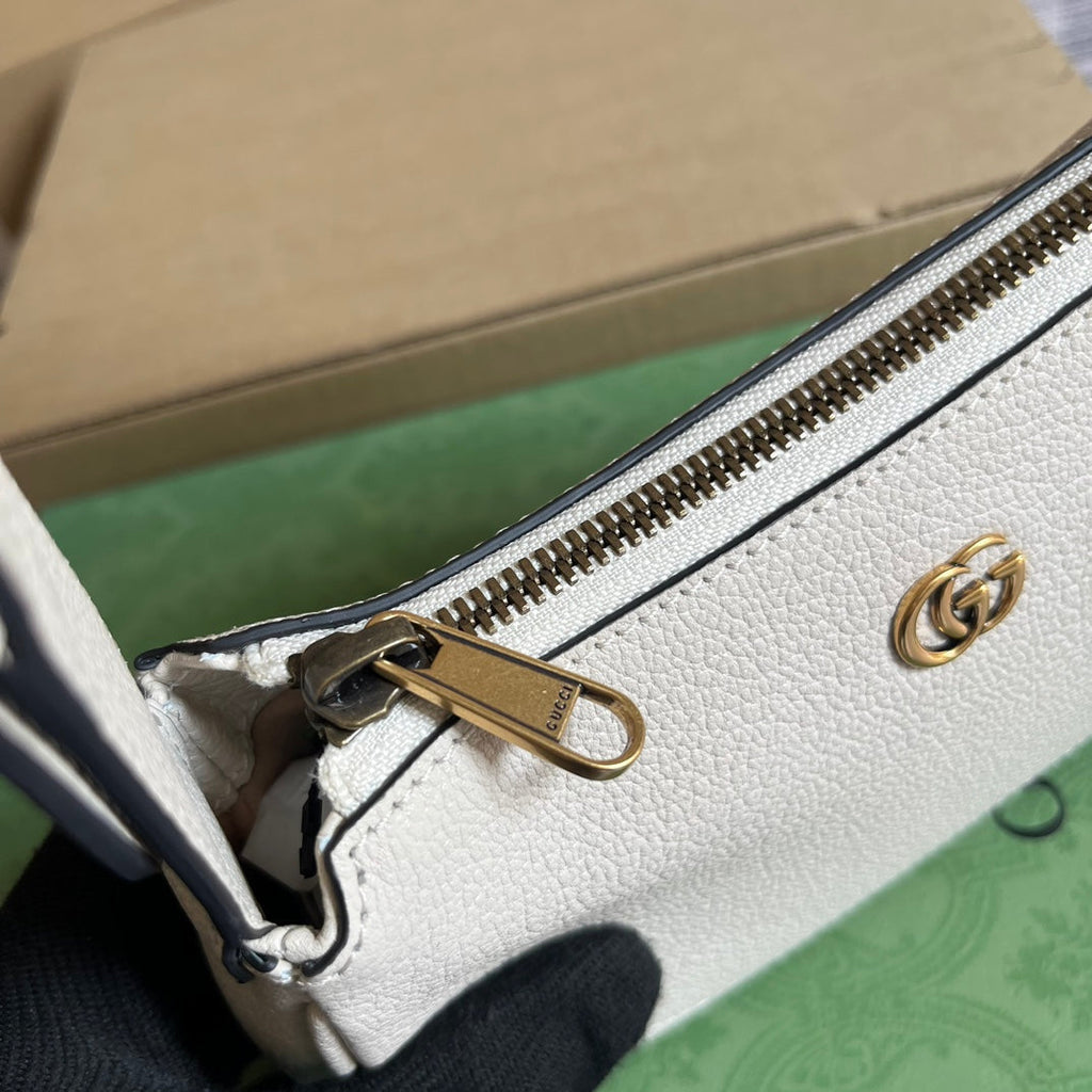 SAC À BANDOULIÈRE APHRODITE MINI 21 EN CUIR DE VEAU BLANC