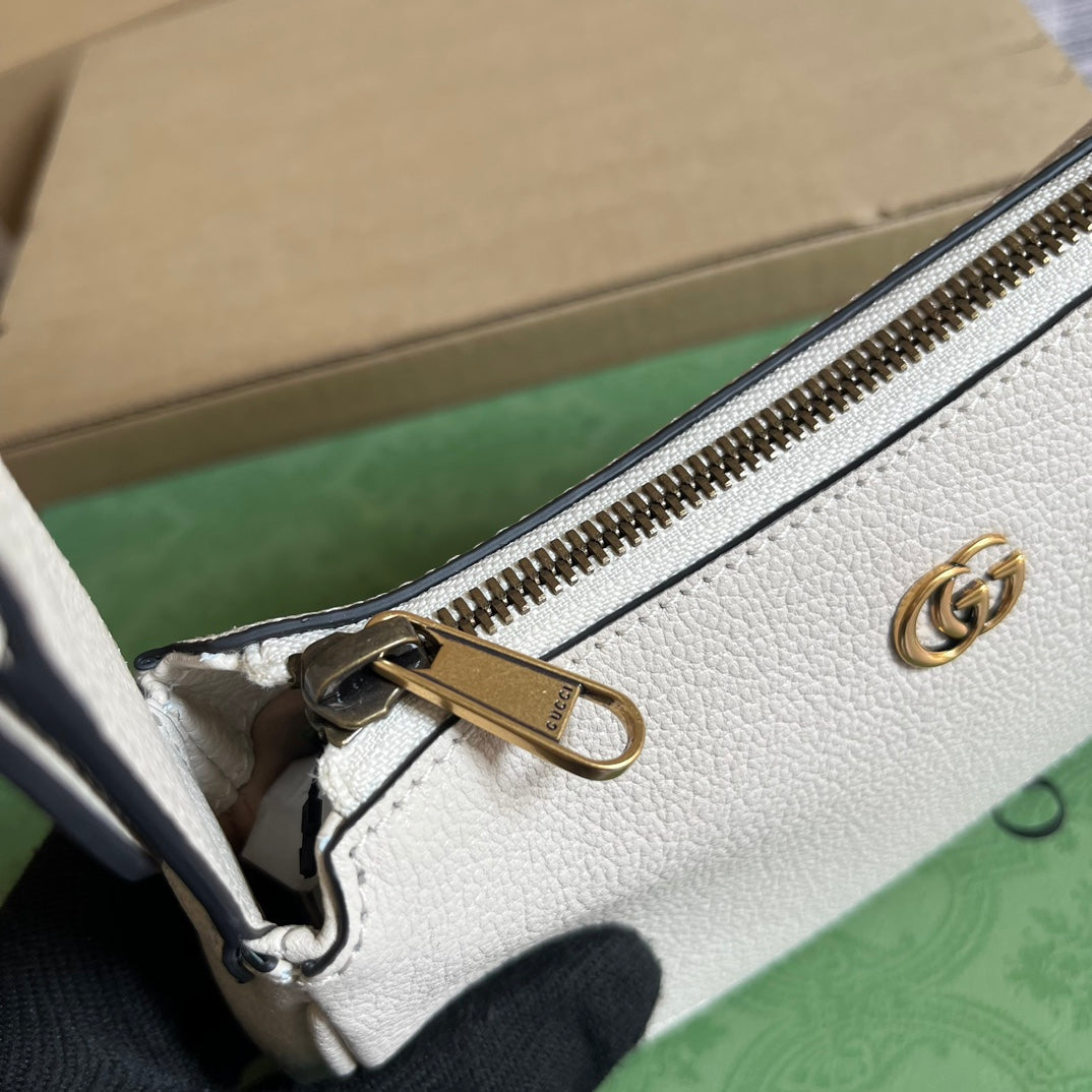 SAC À BANDOULIÈRE APHRODITE MINI 21 EN CUIR DE VEAU BLANC