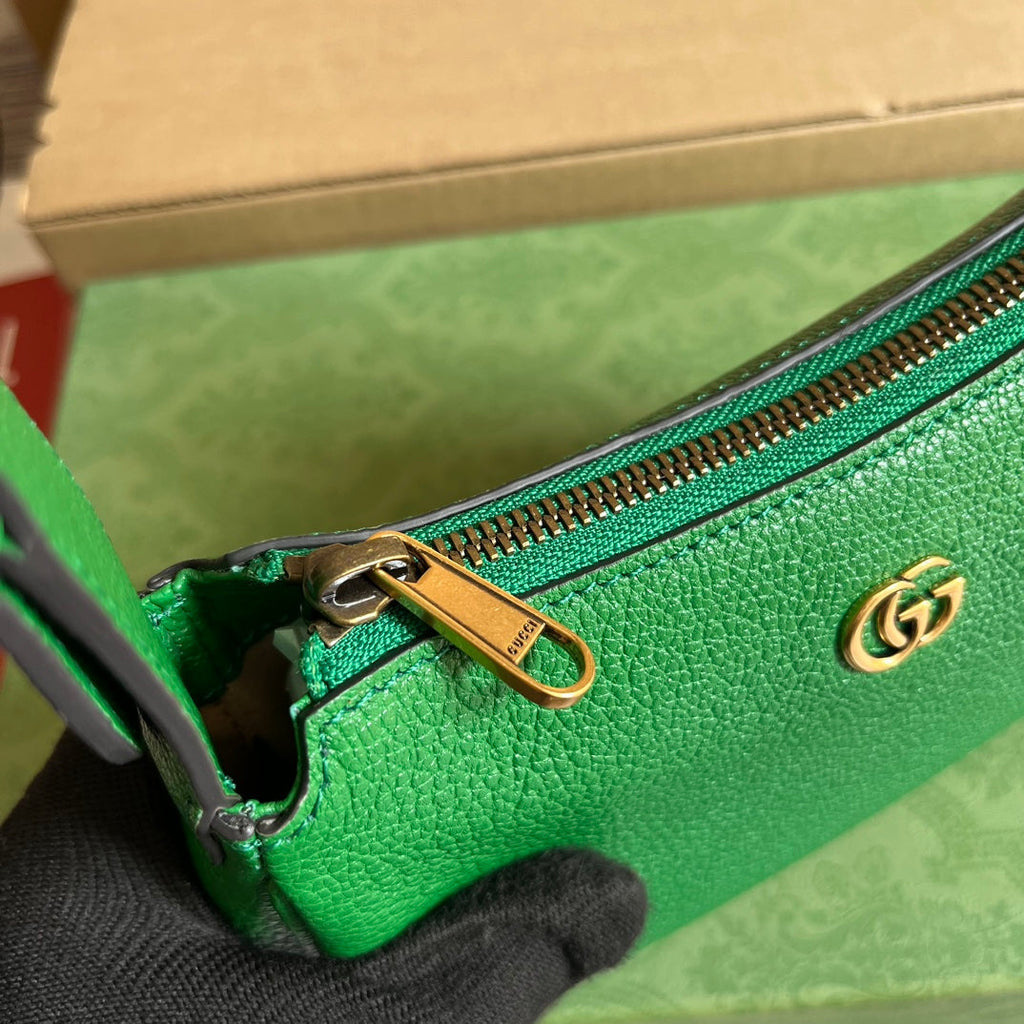 SAC À BANDOULIÈRE APHRODITE MINI 21 EN CUIR DE VEAU VERT ÉMERAUDE