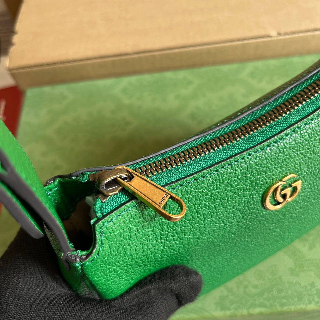 SAC À BANDOULIÈRE APHRODITE MINI 21 EN CUIR DE VEAU VERT ÉMERAUDE