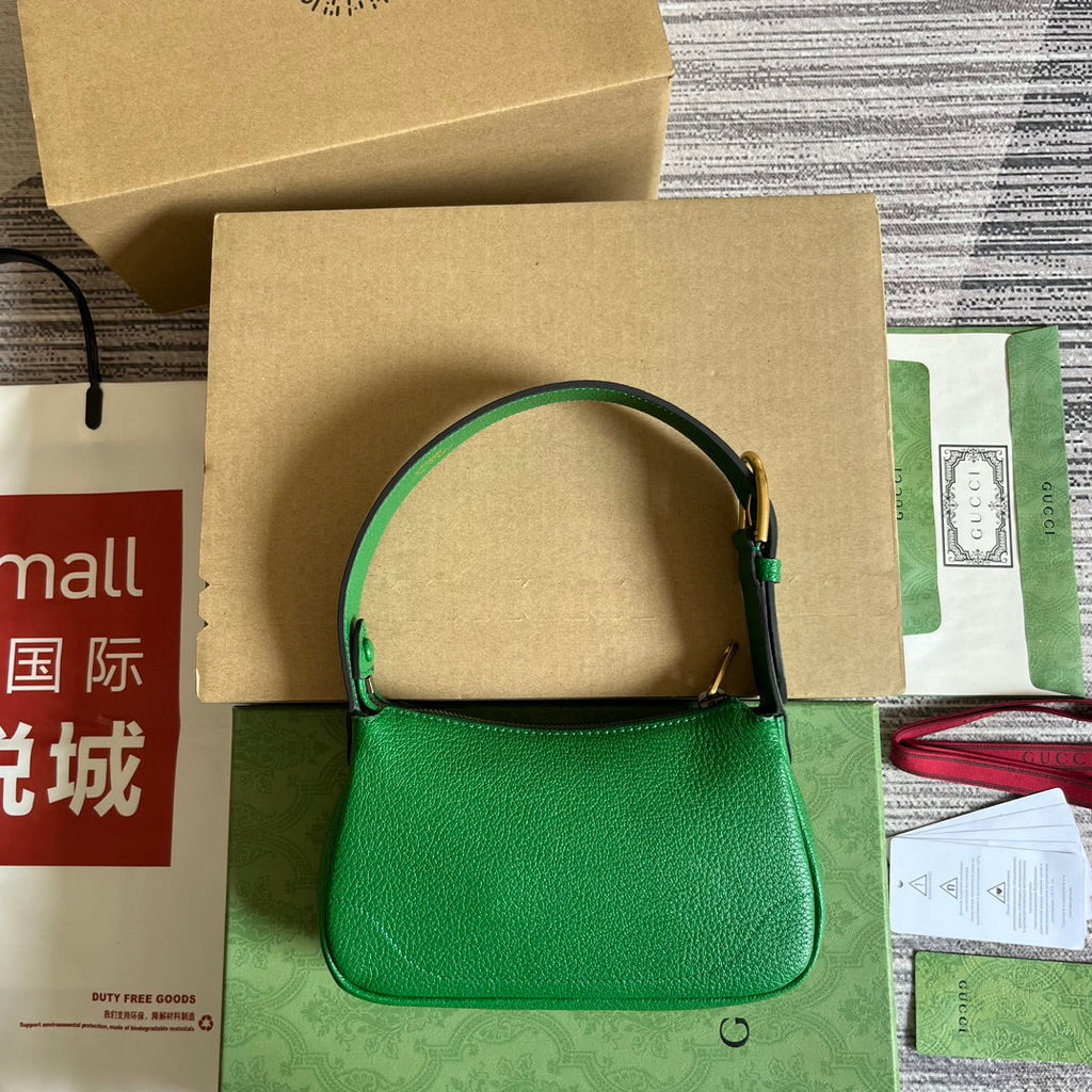 SAC À BANDOULIÈRE APHRODITE MINI 21 EN CUIR DE VEAU VERT ÉMERAUDE