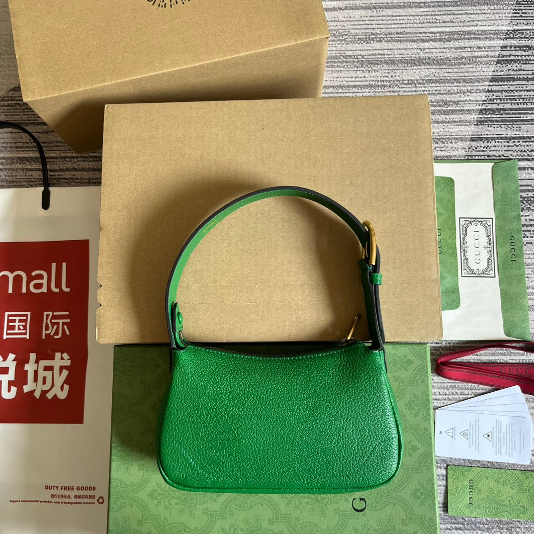 SAC À BANDOULIÈRE APHRODITE MINI 21 EN CUIR DE VEAU VERT ÉMERAUDE