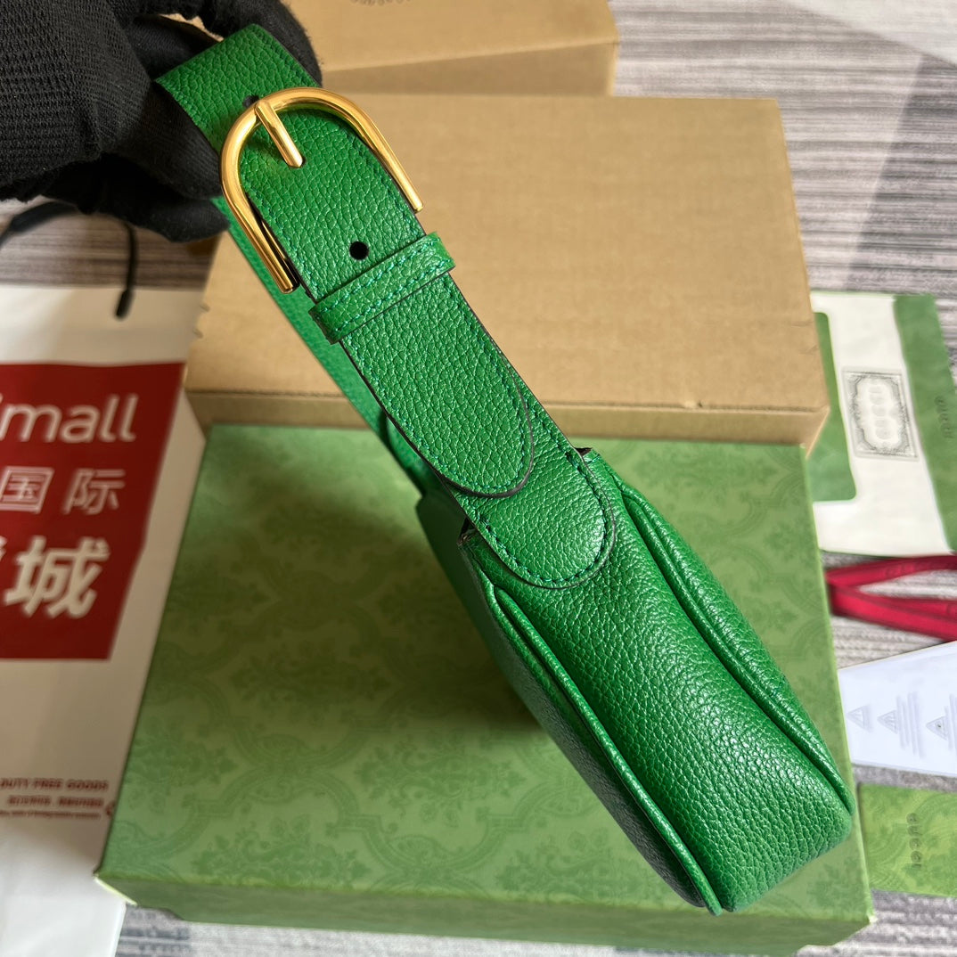 SAC À BANDOULIÈRE APHRODITE MINI 21 EN CUIR DE VEAU VERT ÉMERAUDE